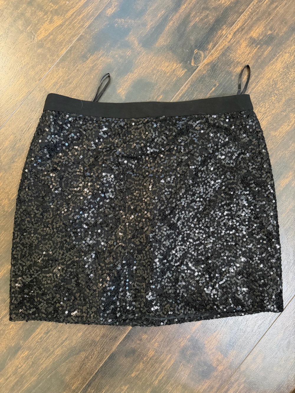 J. Crew Black Sequin mini Skirt
